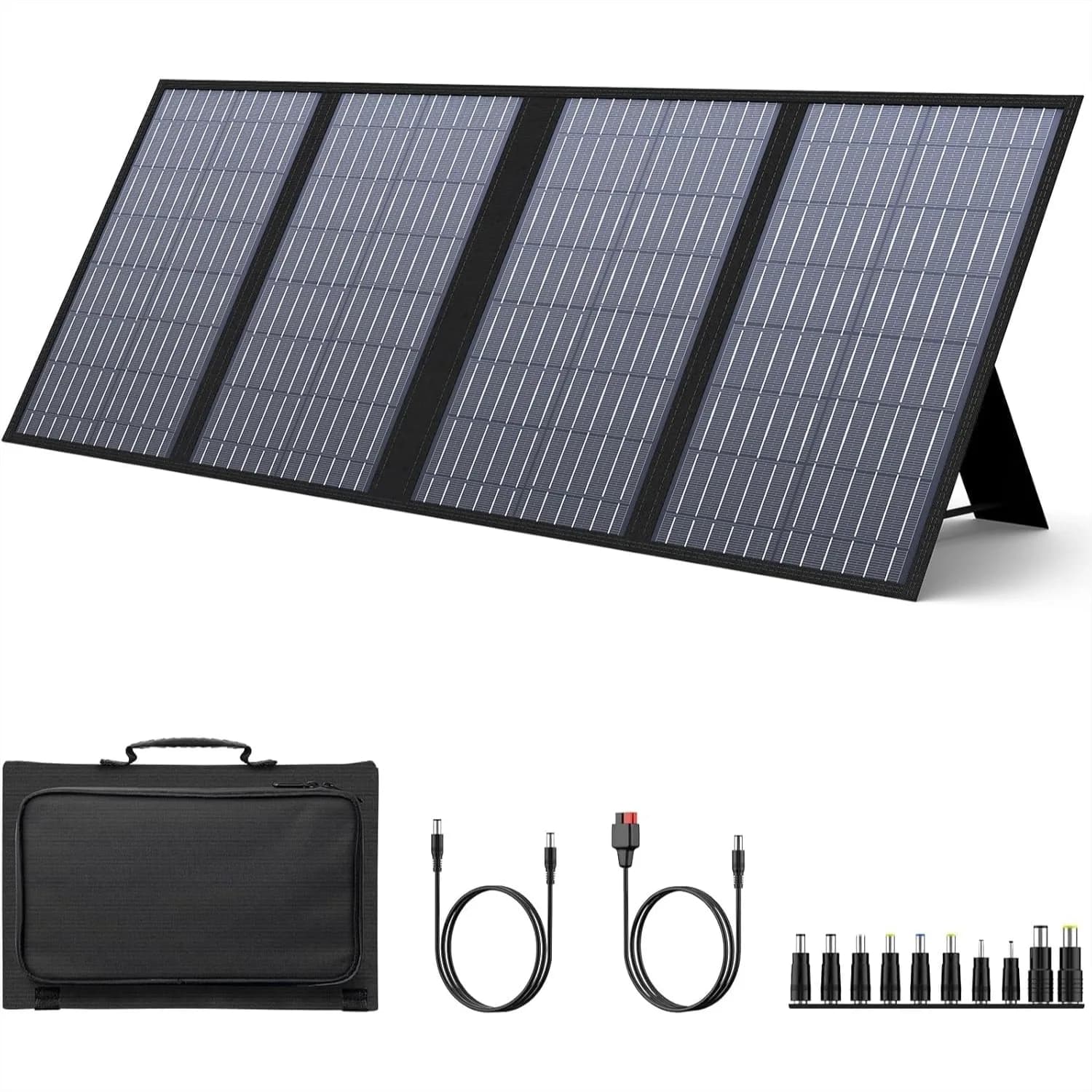 Caricatore Solare Pieghevole da 60W con Uscita DC 18V per Stazioni di Alimentazione Portatili, Campeggio e Camper