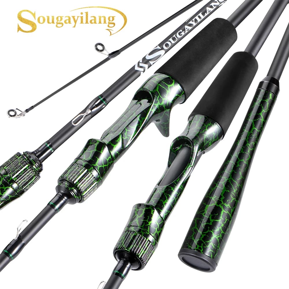 Sougayilang 2 sezioni Casting Canna da pesca Canna da richiamo Spinning M MH Super leggero e sensibile Spigola Trota Pesca d'acqua dolce Pesca