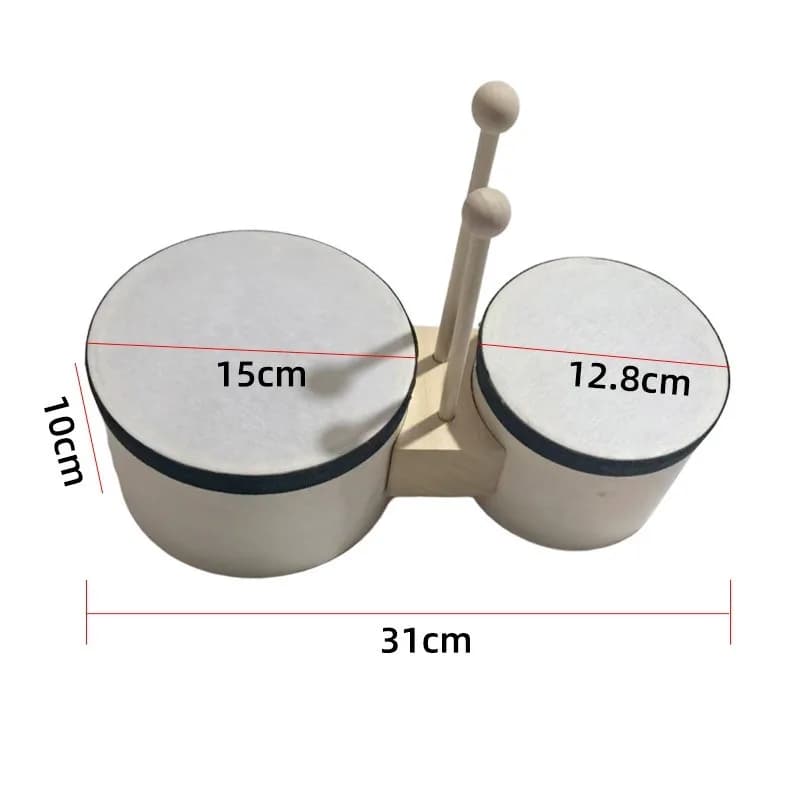 Bongos professionali 5 6 pollici portatile per bambini tamburo congiunto prima infanzia legno Bongo tamburo performance tamburello percussioni