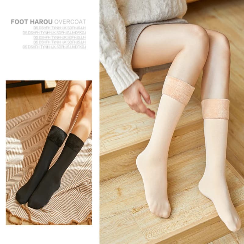 Women's Winter Warm Short Socks Nylon Velvet Floor Socks And Thick Thermal Wool For Home Use, Gift