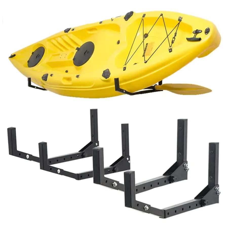 Ganci per il trasporto e il montaggio a parete di kayak, ganci regolabili per garage, supporto da parete resistente per canoa, kayak, paddle board, SUP