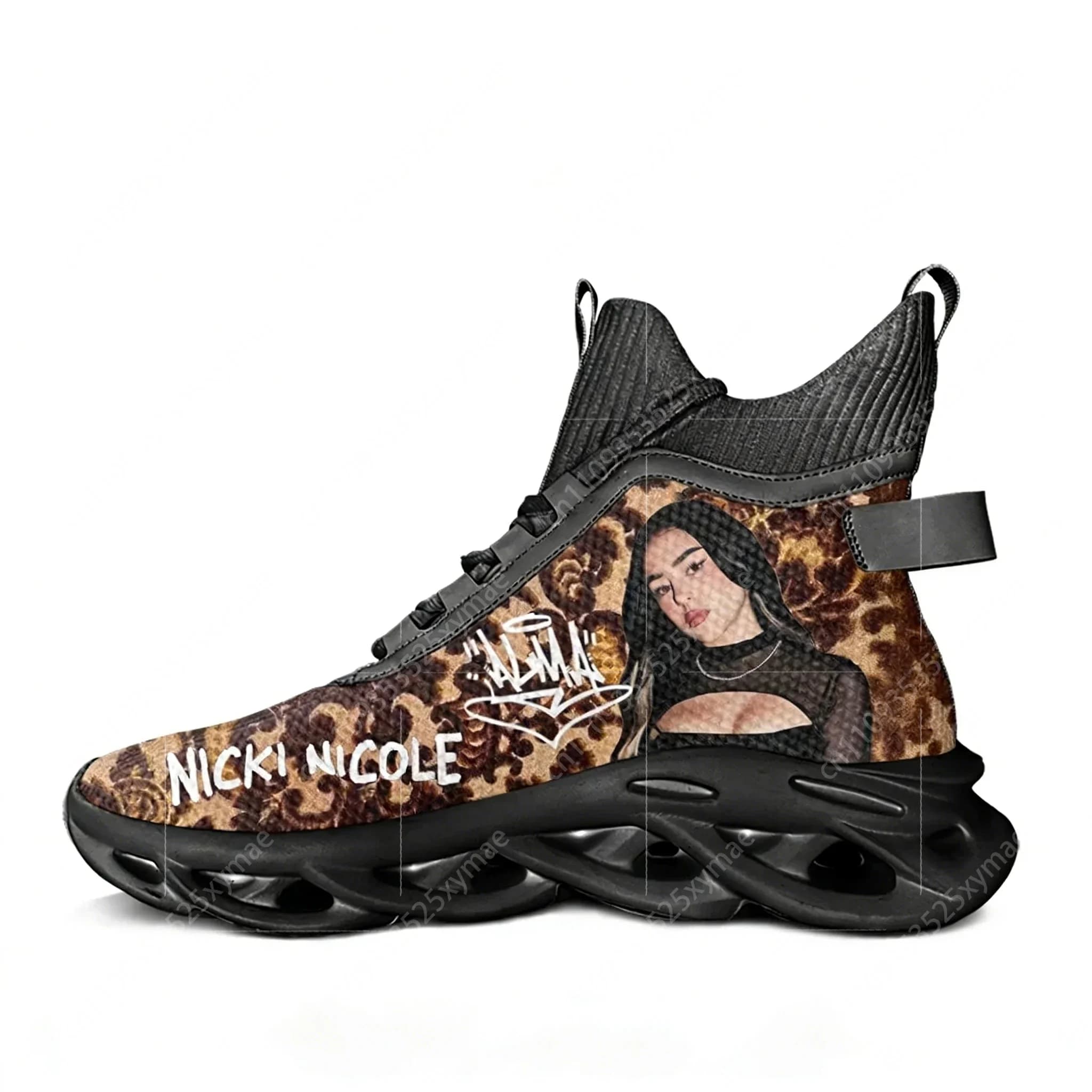Nicki Nicole Hip hop rapper High Top Flats Sneakers Men Women Hiking Sneakers Travel Mountaineering Shoes Running Shoes