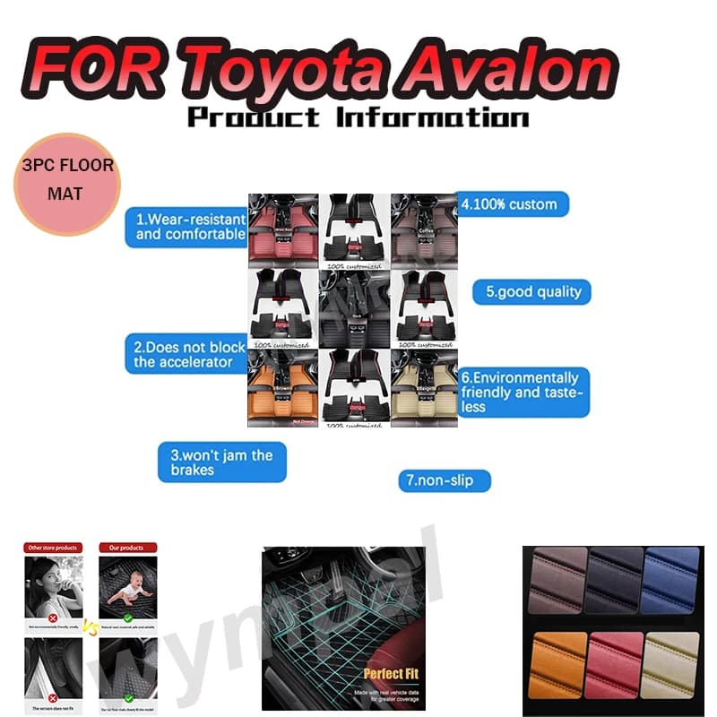 LUXURI Car Mats for Toyota Avalon XX40 2013 ~ 2018 Durable Waterproof Car Mat Luxury Leather Car Accessories Car Car Mats