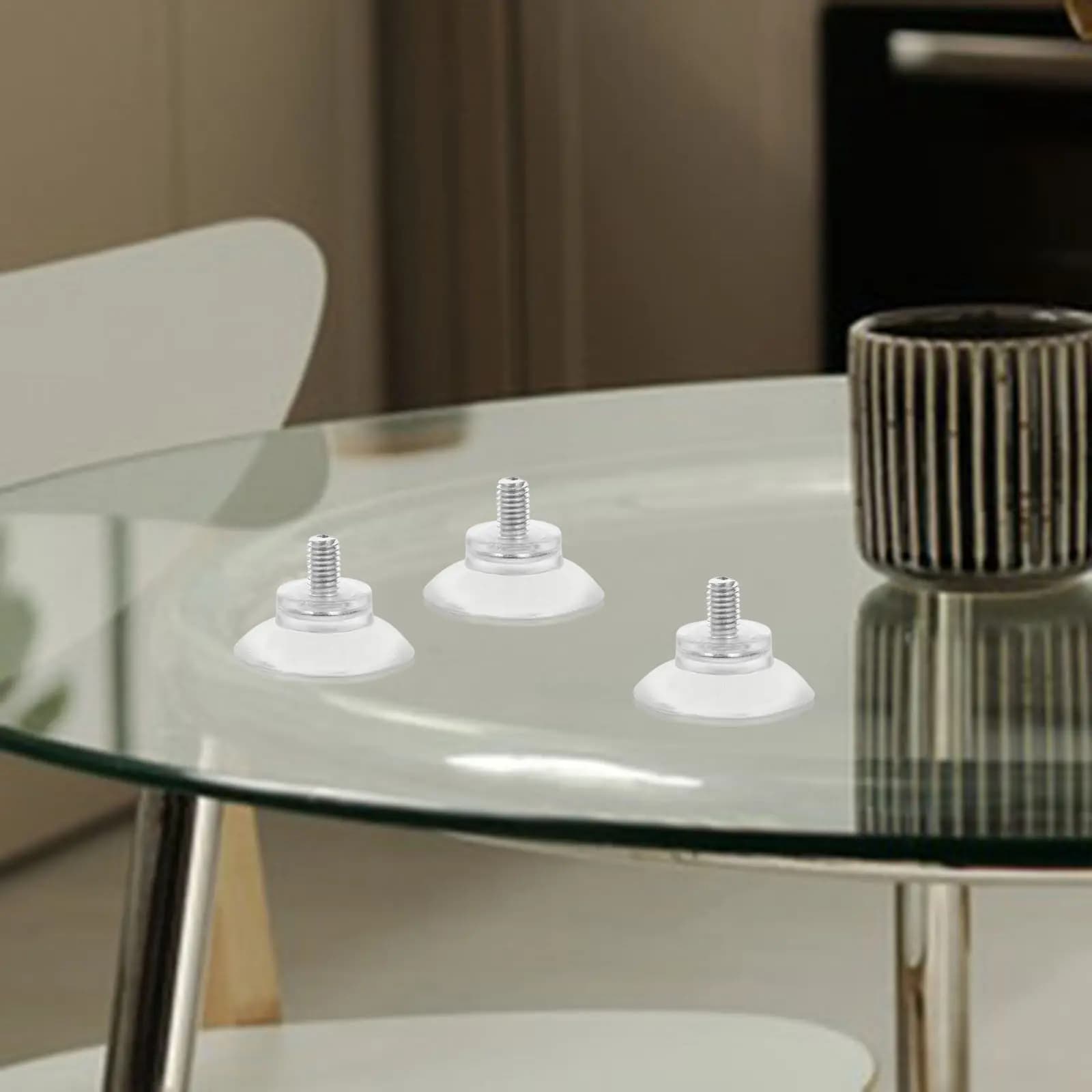 10 Pezzi Ventose Trasparenti in PVC Resistenti, Ganci a Ventosa per Vetri, Finestre, Bagno, Doccia, Pareti, Auto