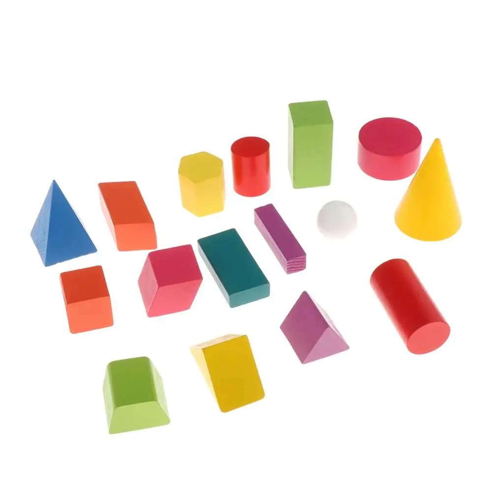 Set di 16 blocchi con motivo in legno, puzzle a forma geometrica, giocattoli educativi Montessori per bambini, ragazzi e ragazze