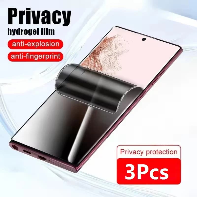 Pellicola idrogel per privacy da 3 pezzi per Xiaomi Redmi Note 13 12 Pro 4G 5G protezione schermo senza sblocco delle impronte digitali