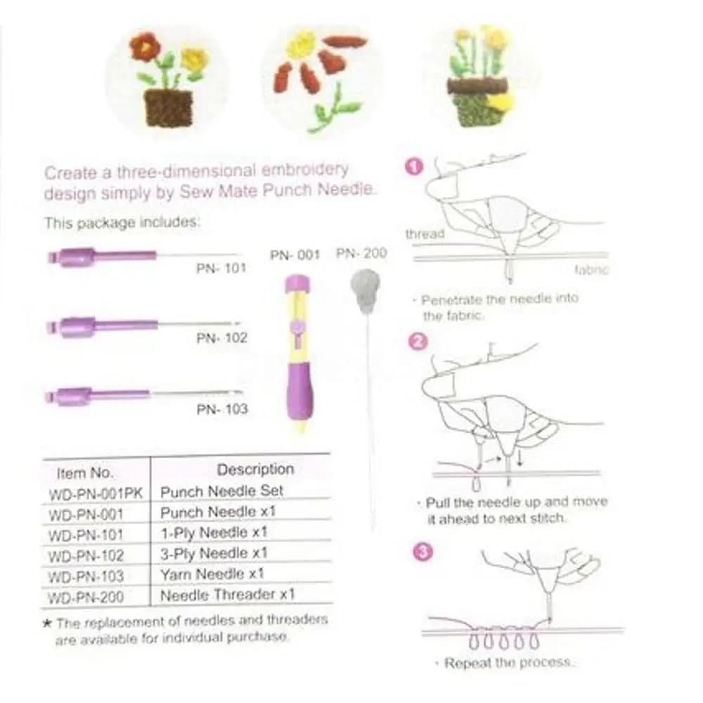 9 pezzi/scatola strumenti artigianali infila in plastica ABS punzonatrice ago cucito ricamo set di penne per maglieria