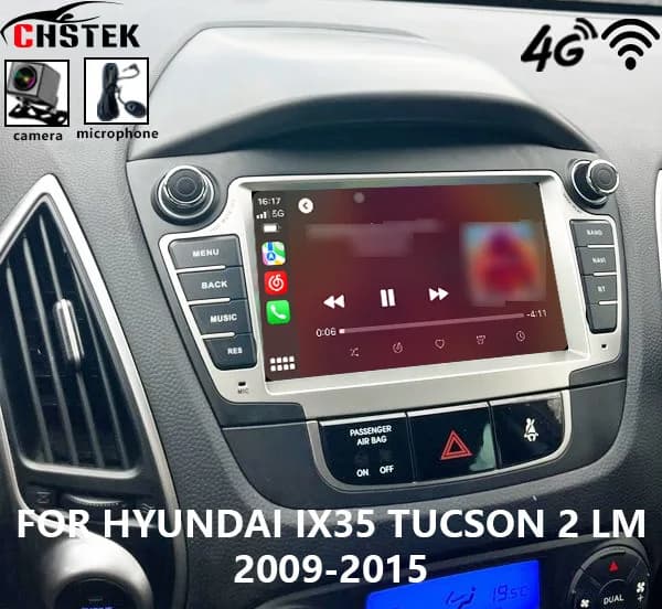 CHSTEK Bluetooth Radio For Hyundai IX35 Tucson 2 LM 2009-2015 Android System 4G GPS WIFI Handsfree Navigation Wireless Carplay