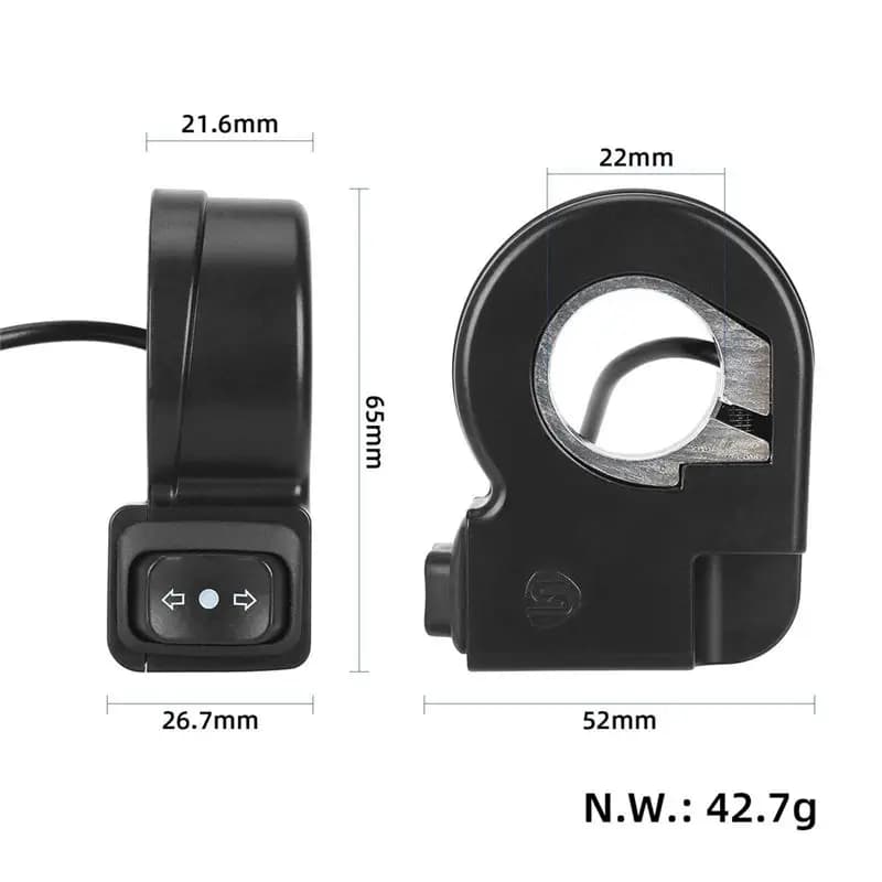 A74K Electric Scooter Accessory Speed Throttle Switch, 3pin Handlebar Control for Headlight Horn Turn Signal, Replacement Part