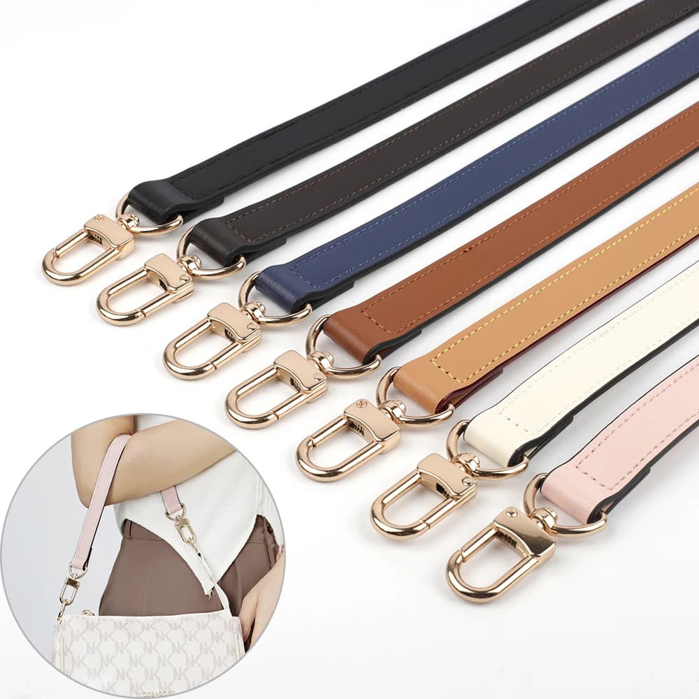 Luxury Short Shoulder Strap Genuine Leather Handbag Handle Strap High Quality Crossbody Bag Strap Belt Handbag Accessories