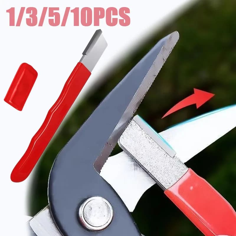 1/3/5/10 Pezzi Affilatore Multiuso per Coltelli e Forbici, Pietra per Affilare Lame di Cesoie da Giardino Portatile per Esterni
