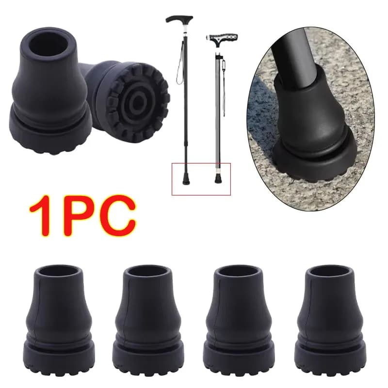 16/19/22mm Tappo in gomma antiscivolo Bastone da passeggio Stampella Canna Cuscinetti inferiori Copertura Protezione Arrampicata Escursionismo Trekking Palo Punta