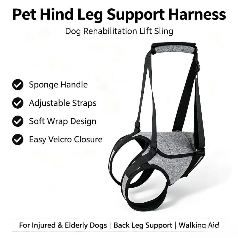 Dog Hind Leg Support Harness Pet Rehabilitation Walking Sling Mobility Aid for Injured Disabled Senior Dogs.Starts From 3 Items
