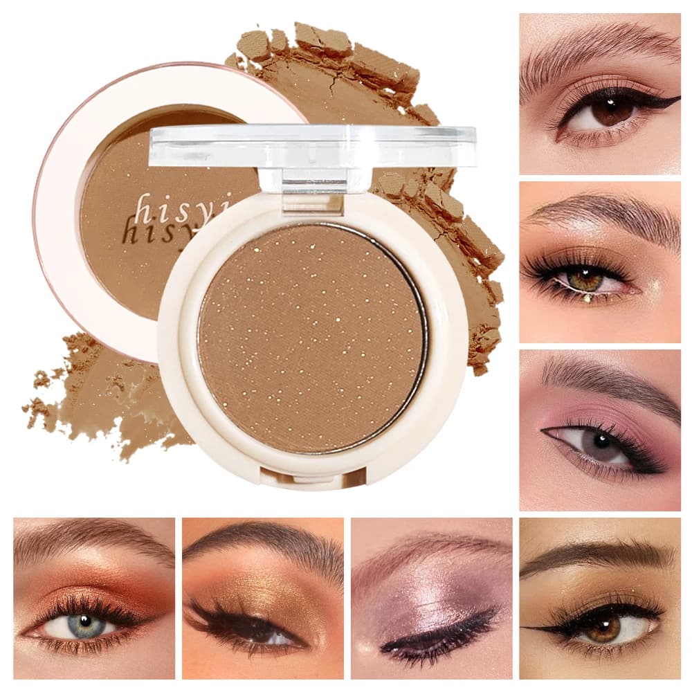 Matt glitter and single glitter eye shadow: easy mixing for eyes and high pigment face, multi appearance, long lasting waterproof, Christmas and winter