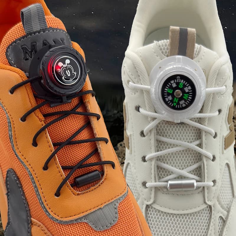 Illuminated Swivel Buckle Laces Automatic Shoelaces Without ties Children Adults Sneakers Shoelace Shoe Accessories 1Pair/2Pair