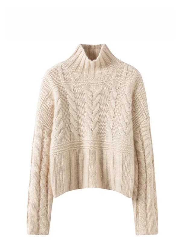 Maglione coreano a collo alto in maglia da donna, nuovo stile primaverile, che nasconde le imperfezioni, per il commuting, a maniche lunghe, colorato
