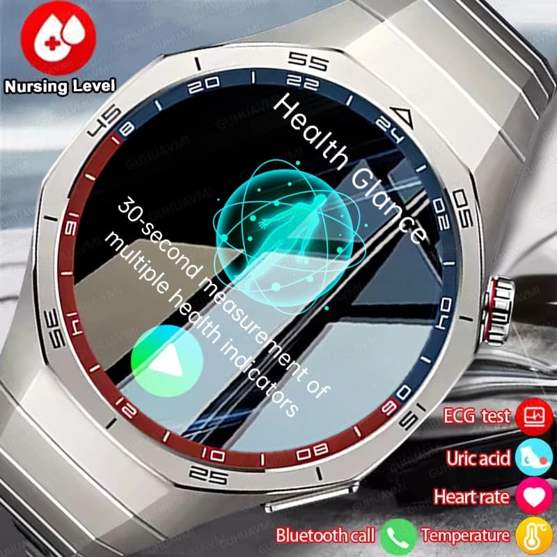 Smartwatch 2026 for Health Diagnosis, ECG+PPG Watch for Men and Women, Lipid Monitoring in Blood, Blood Pressure, Urico Acid, Cardiac Frequency, New Model 2026