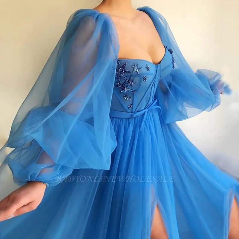 Nuovo Abito Estivo da Donna Elegante con Spacco in Rete, Abito da Sposa e da Sera