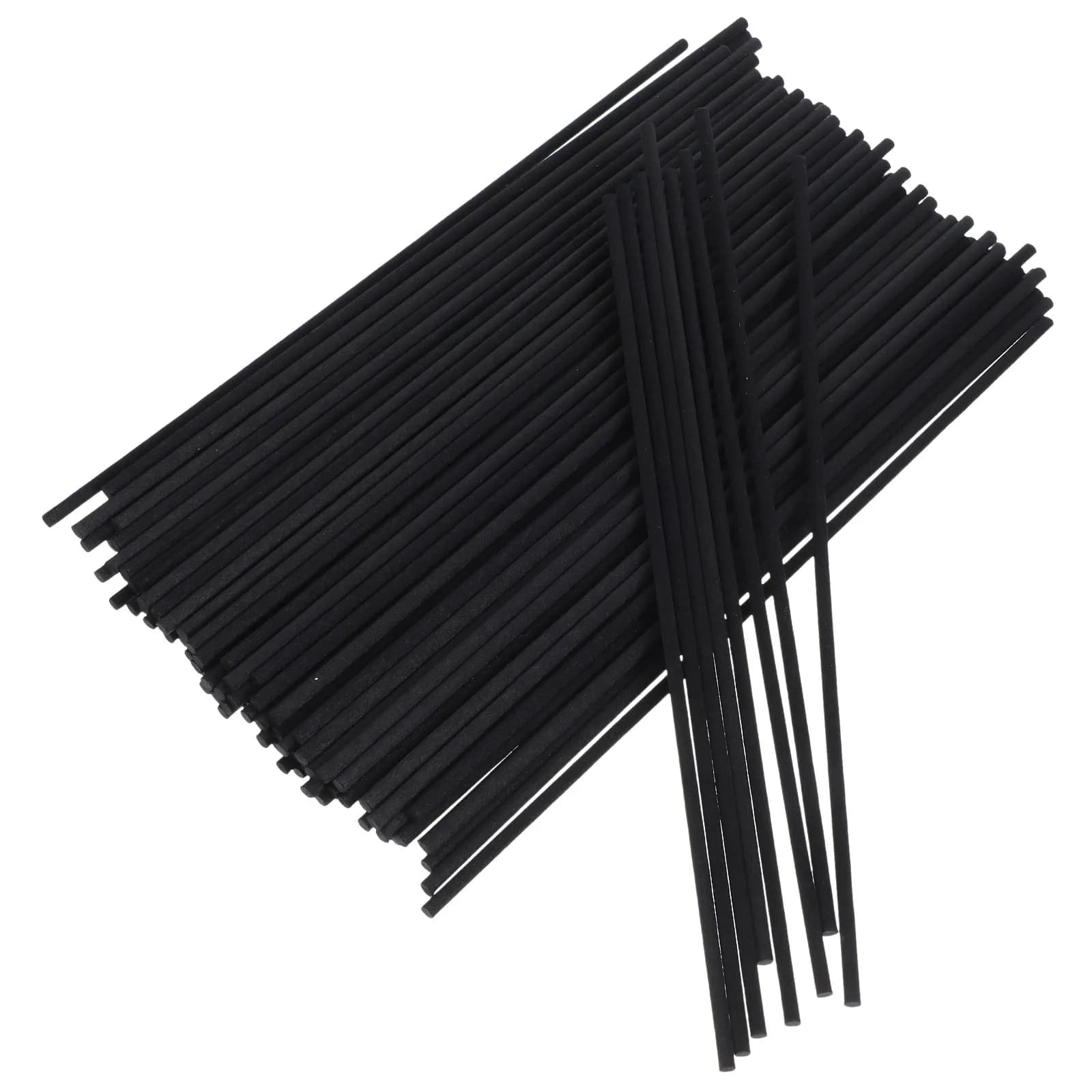 100Pcs Black Fiber Diffuser Rods Essential Oil Sticks for Aroma Diffuser Refill Home Bathroom Office Room Fragrance Accessories