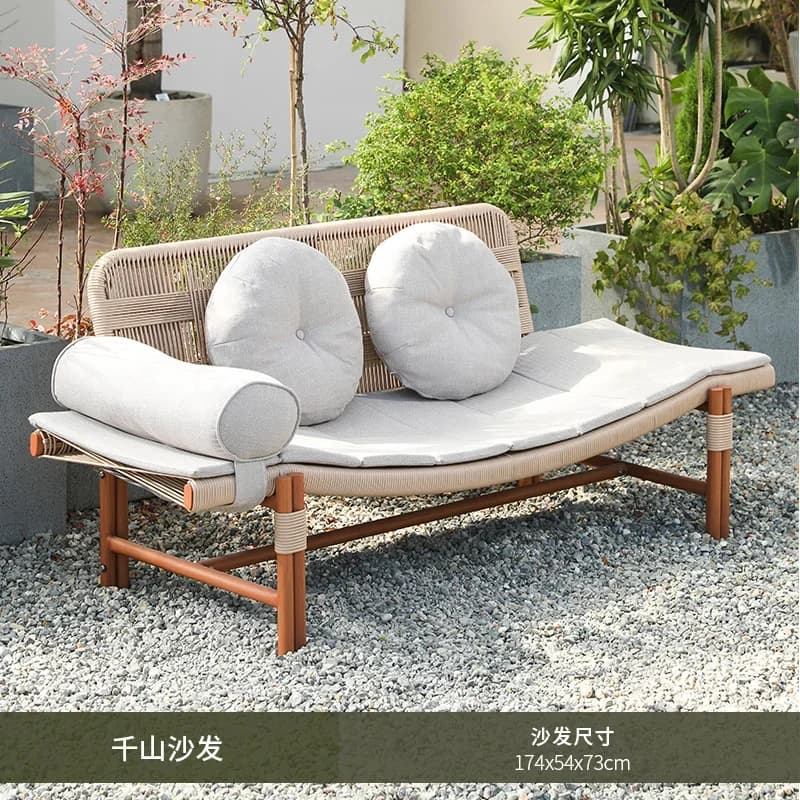 SA-17 outdoor sofa courtyard villa deck chair terrace waterproof sunscreen rattan furniture lazy chair