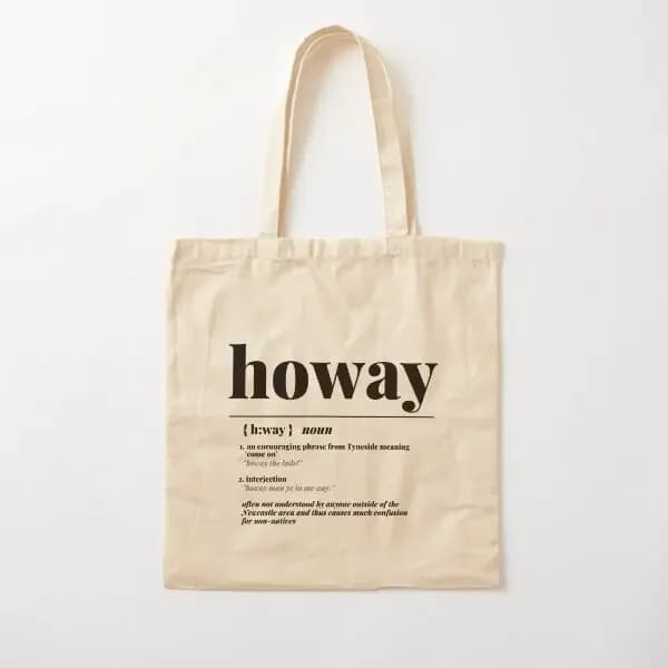 Howay Newcastle City Definizione Borsa in tela stampata Borsa a tracolla casual pieghevole stampata Borsa da viaggio unisex per generi alimentari riutilizzabile
