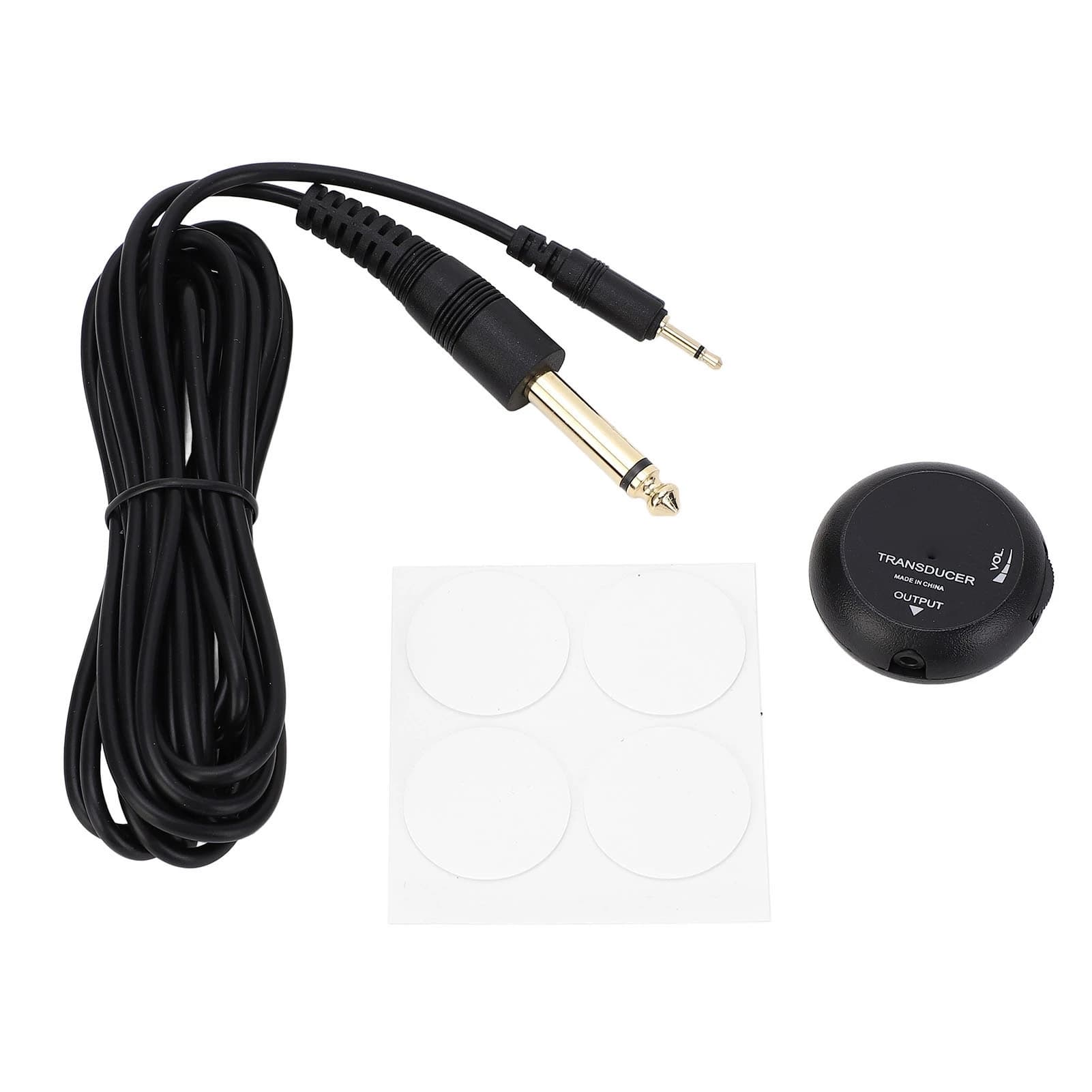 Piezo Pickup Volume Adjustable Mini Self Adhesive Piezo Contact Microphone Pickup for Acoustic Guitar Ukulele Violin
