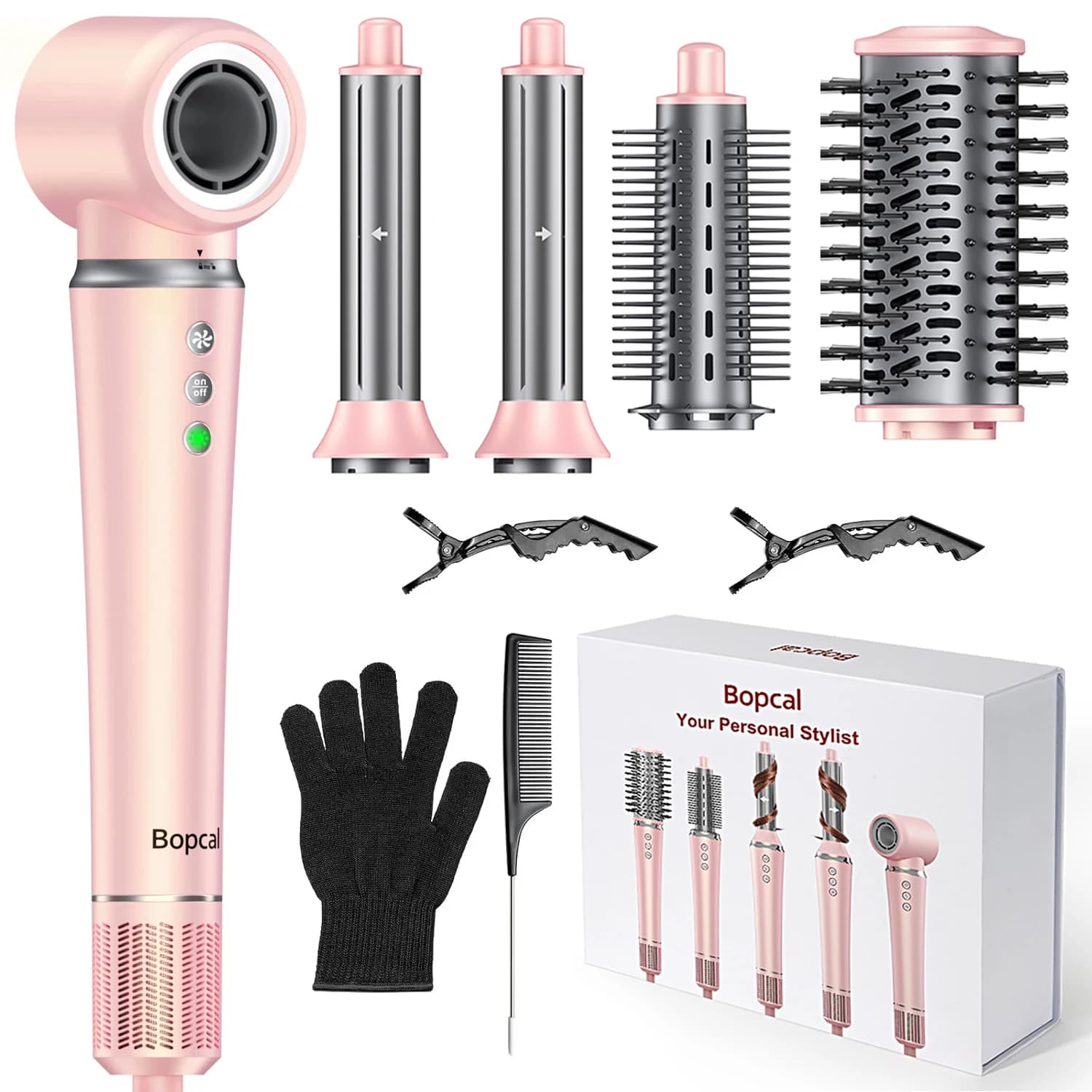Professional hair wrapper for hair dryer 5 in 1 styler for warm hair 160000 rpm No heat damage Air styler - Curling, Moisturizing, Straightening