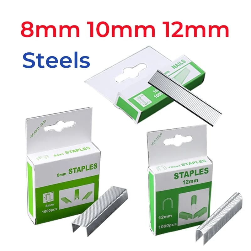 Graffette da 8mm 10mm 12mm per cucitrice elettrica pistola per graffette manuale accessori per strumenti per la lavorazione del legno