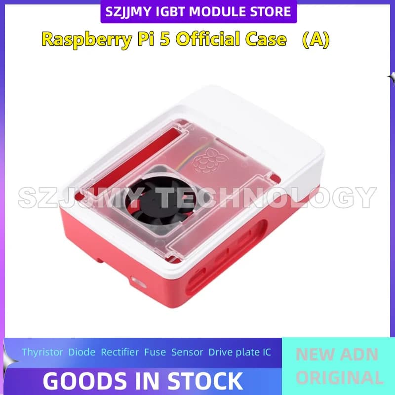 Official Raspberry Pi fifth-generation original shell, red and white heat sink with NEW ORIGINAL NEW DISPONIBLE