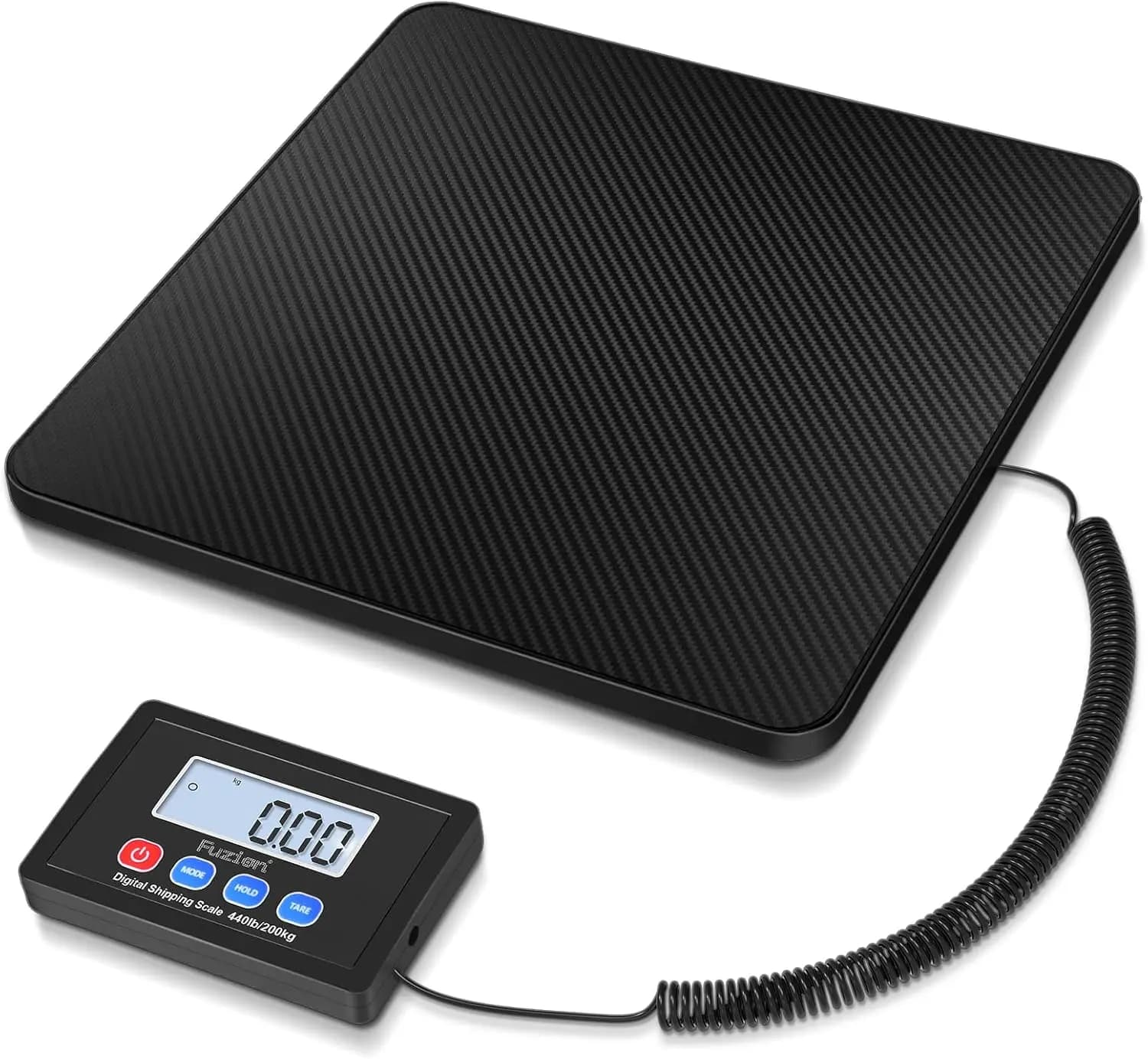Bilancia Digitale di Alta Precisione da 200 kg con Funzione Hold/Tare, Batteria e Adattatore AC per Pacchi e Bagagli