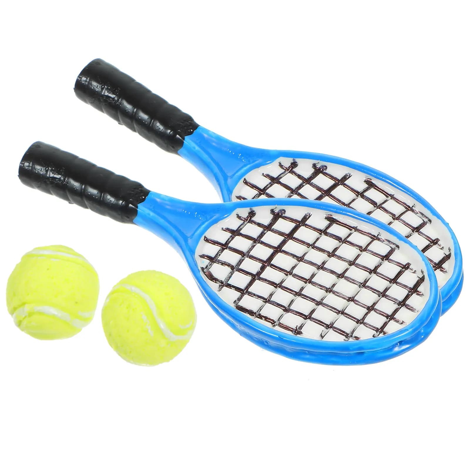 Set di 4 Modelli di Racchette da Tennis in Miniatura, Elemento Decorativo Estetico per Soggiorno, Camera da Letto e Mensole