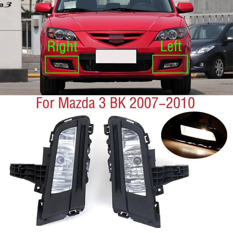 Auto Bumpers Front Light Lamp Buckle For Mazda 3 M3 BK 2007 2008 2009 2010 Fendinebbia Fendinebbia With Lampadina