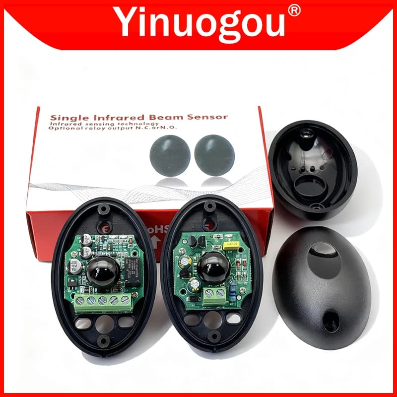 Sensore a Raggio Infrarosso Singolo Fotoelettrico Attivo, Rilevatore di Ostacoli, Sistema di Allarme Antifurto per Casa, Cancello, Porta, Finestra, Garage