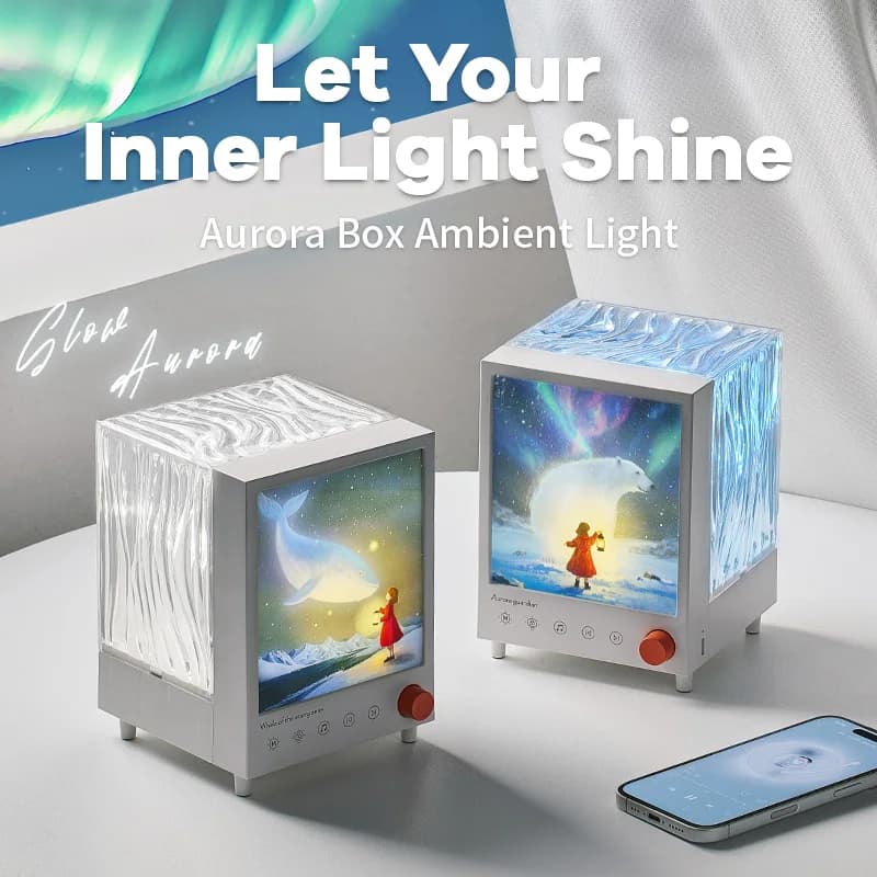 2026 Factory Direct Supply New Aurora Galaxy Projector Lamp 1200mAh Rechargeable Bluetooth Speaker LED Night Light