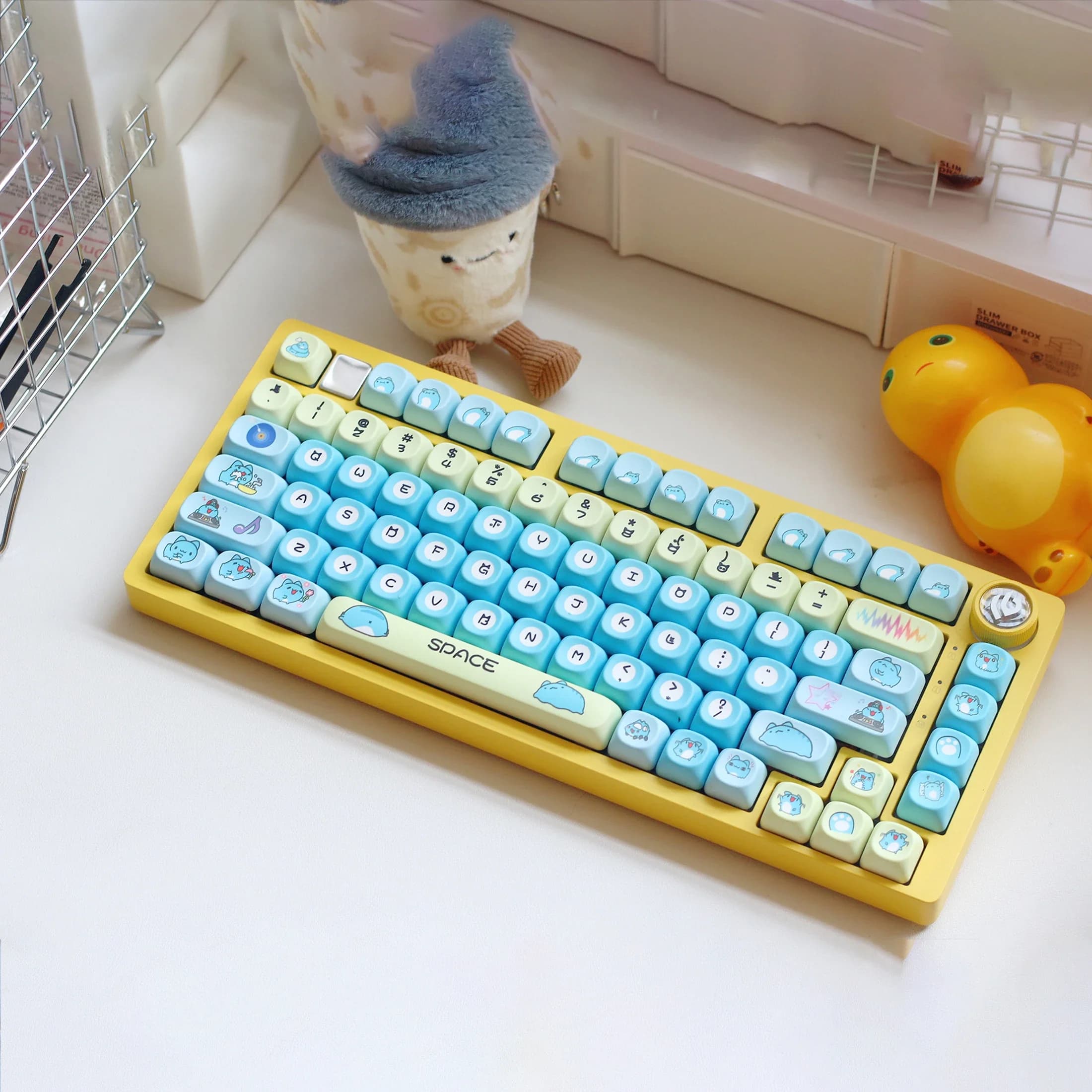 Cat keycap PBT simpatico tappo a sfera rotondo per tastiera meccanica