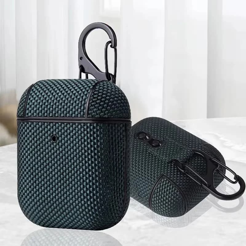 Nylon Textile Cloth Earphones Case For Airpods Pro 1th 2th Gen Headphones Protective Cover With Keychain For Apple Airpods 3 2 1
