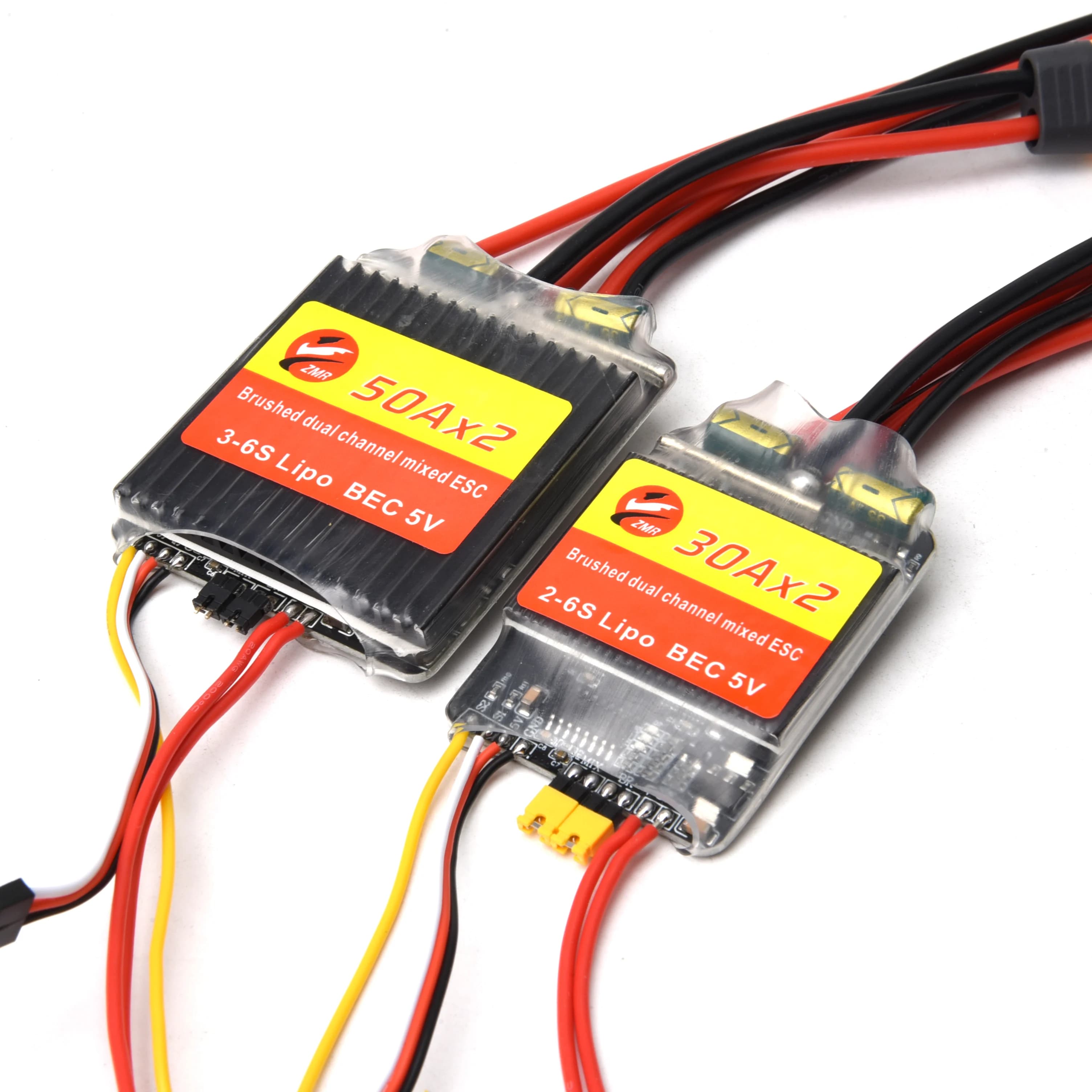 Regolatore di velocità elettrico ESC spazzolato bidirezionale bidirezionale 30A 50A per serbatoio di barca per auto modello Rc