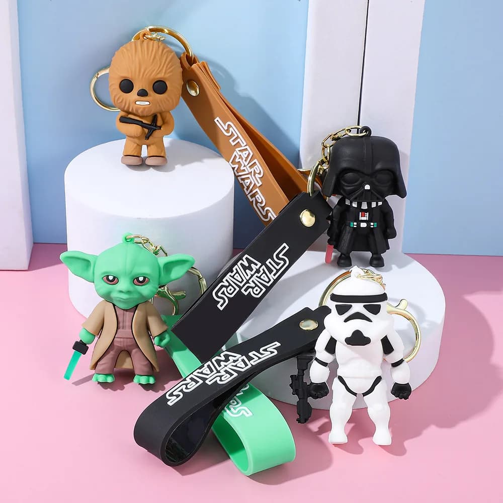 Portachiavi Star Wars Master Yoda Portachiavi per zaino Zaino Decor Portachiavi Gingillo Giocattoli per bambini Regali Accessori
