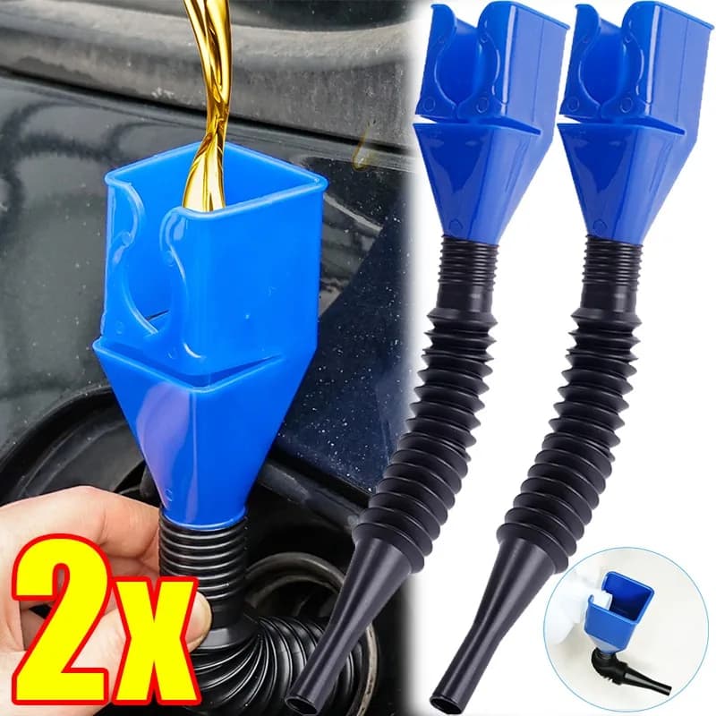 Imbuto di rifornimento telescopico pieghevole Tubo flessibile Kit di trasferimento olio combustibile Beccuccio portatile universale per strumento motore automatico per auto moto