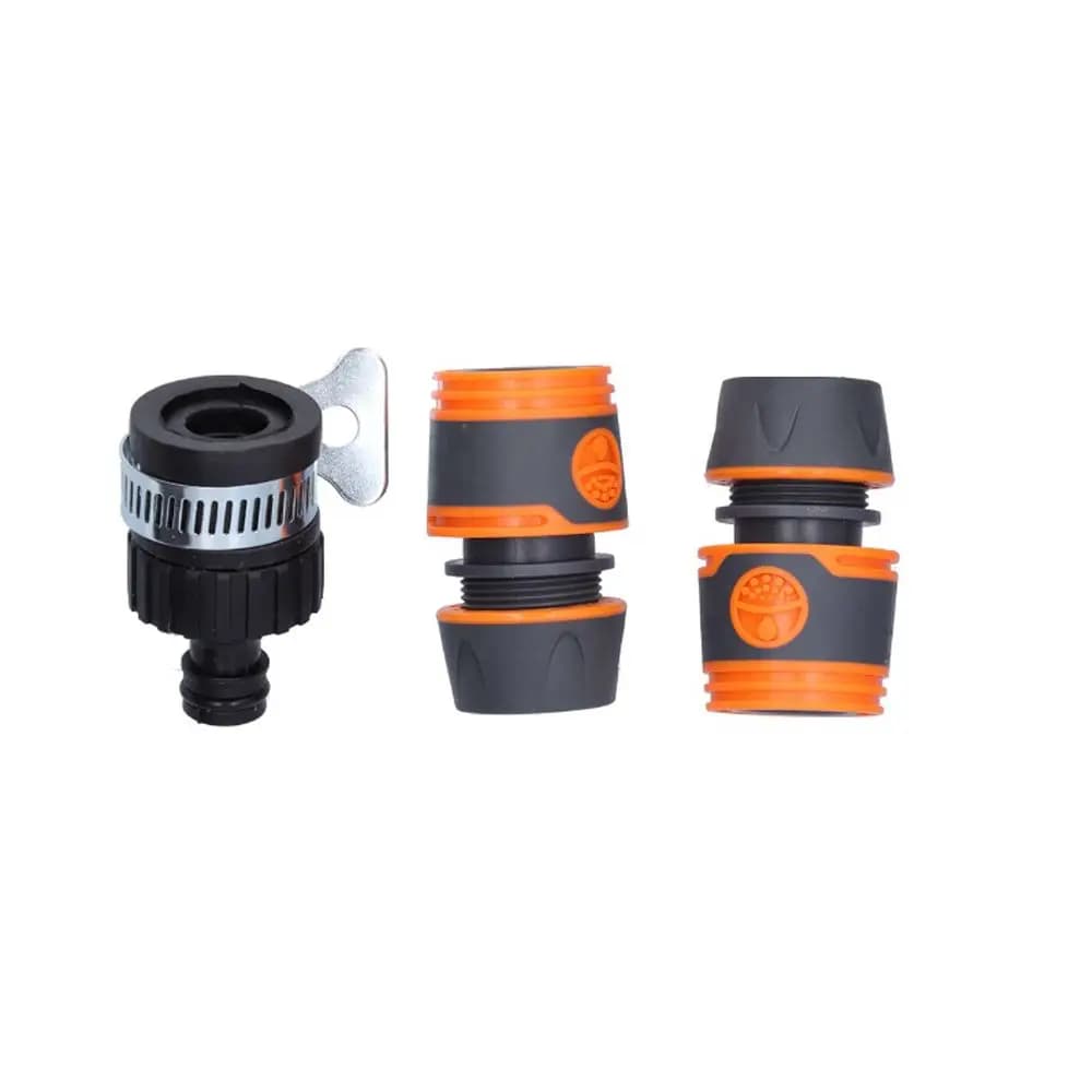 ABS,TPR Garden Hose Nozzle 8 Spray Patterns Ergonomic Handle Water Hose Nozzle Sprayer adjustable Orange and Grey