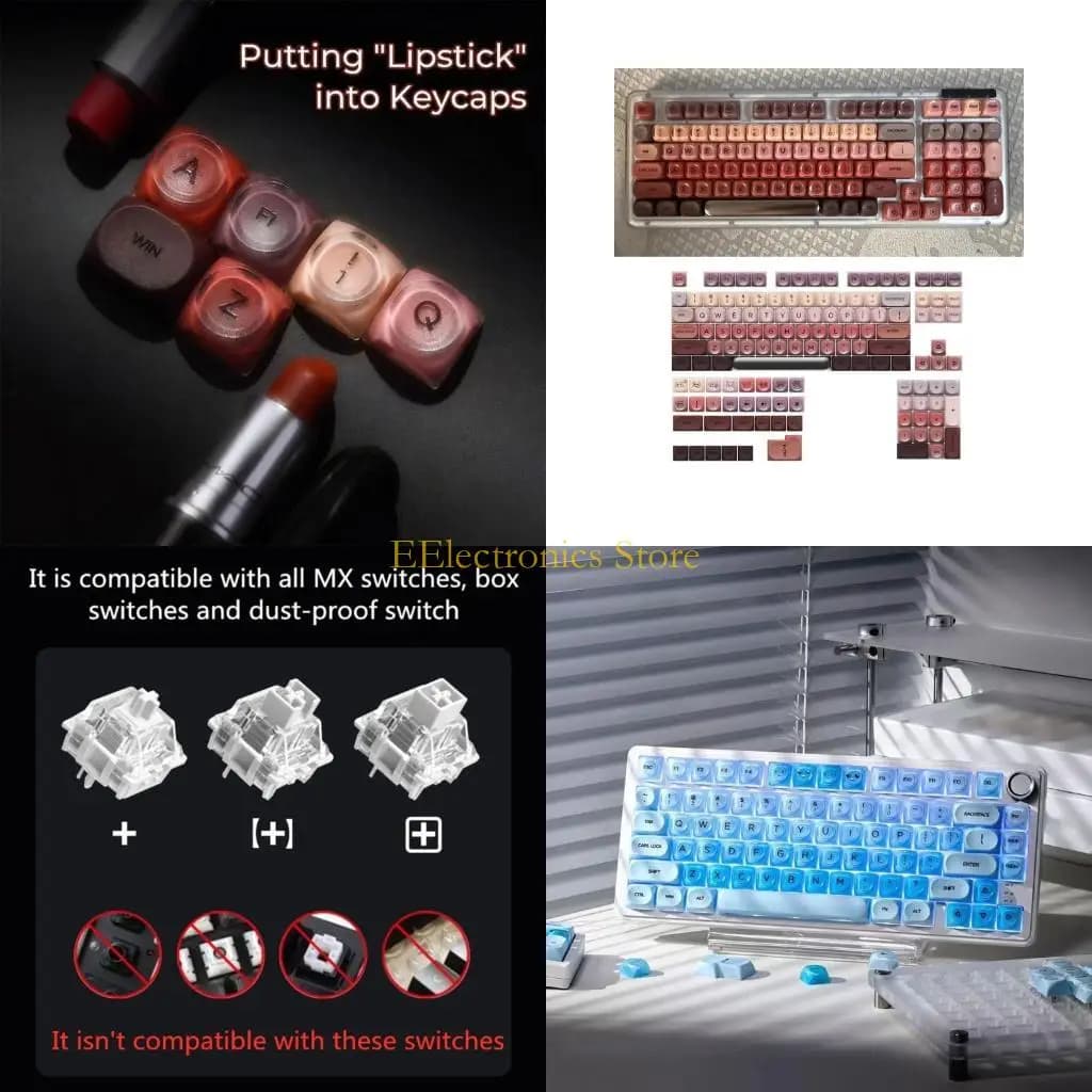 B03C Water Resistant PBT+PC Double Shot HOA Profile Keycaps With NonSlip Surfaces For Mechanical Keyboards 132Keys