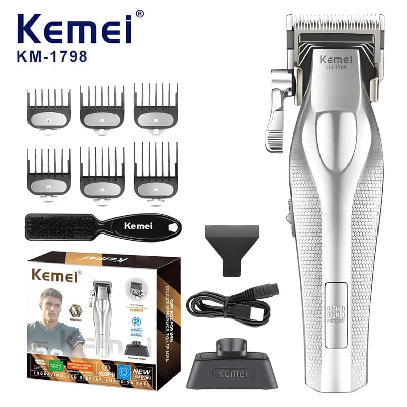 Kemei KM-1798 Haircuts Professional haircuts Electric cutters 9000 rpm Men's adjustable haircut