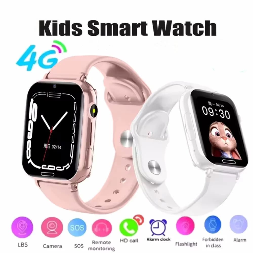 Orologio intelligente per bambini 4G SOS Localizzatore di posizione GPS Smart Watch per bambini Sim Card Videocamera per chiamate Smartwatch impermeabile per bambini