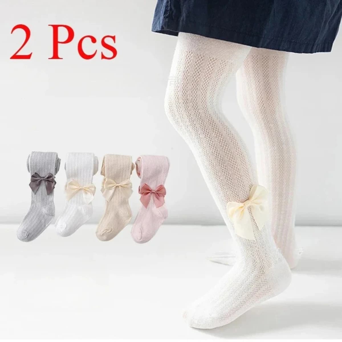 2/1 pz Ragazza Bambini Leggings Neonati Bambini Piccoli Lolita Calzamaglia Estate Maglia Ultra Sottile Fondo Collant per le Ragazze Arco Collant