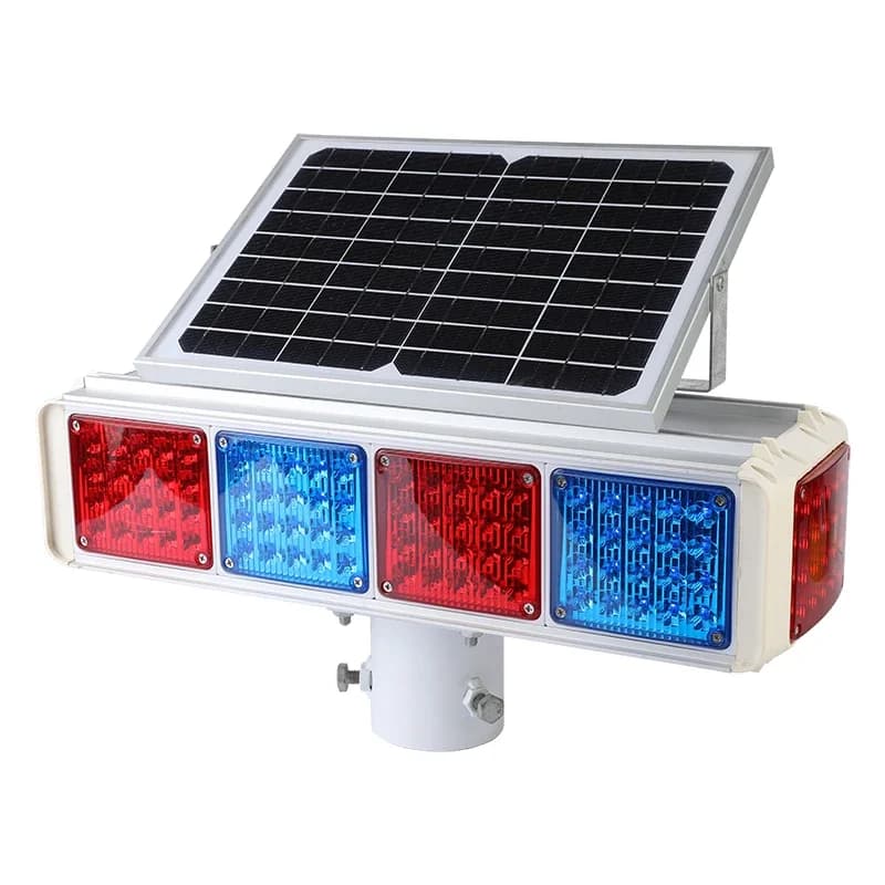 Luci di sicurezza stroboscopiche con faro lampeggiante rapido rosso blu rettangolare di sicurezza per pannello solare