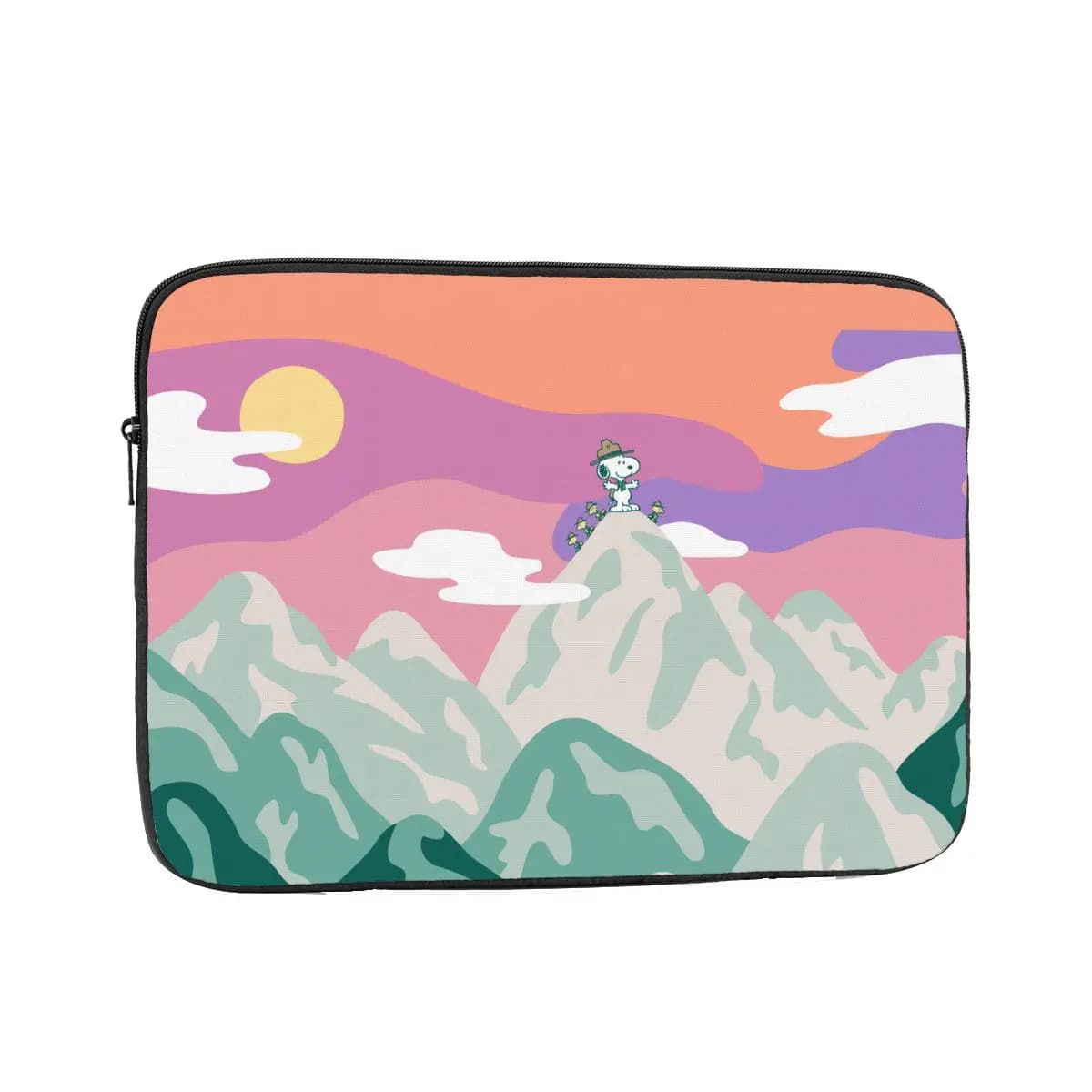Borsa per laptop da 12 13 15 17 pollici, custodia per notebook, borsa Snoopys Troop Hiking The Mountain, custodia antiurto