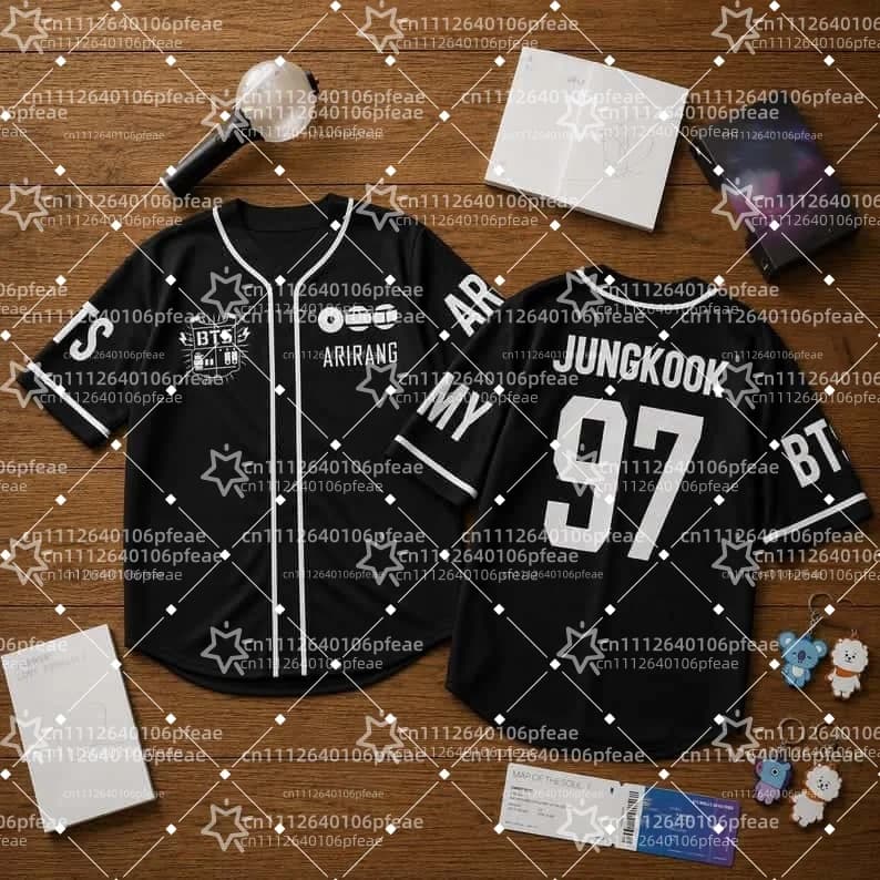 26 Summer New Korean Wave Male Idol Supporting Printed Breathable Quick Drying Short Sleeved T-shirt Street Trendy Loose