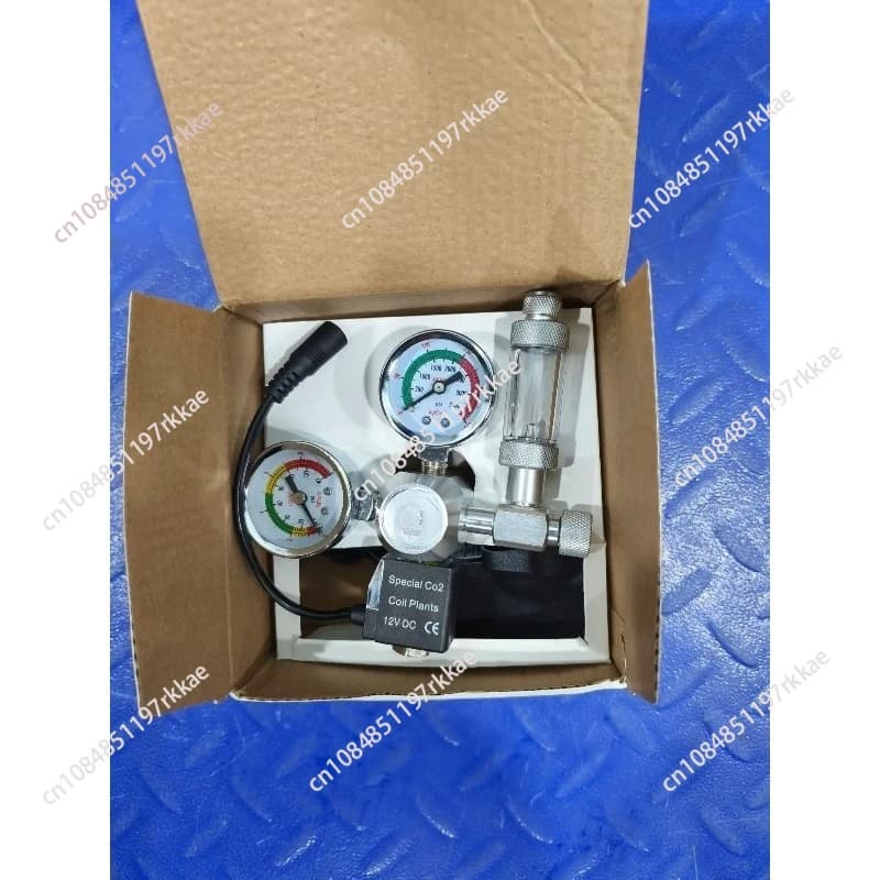 Regolatore di CO2 con Doppio Manometro e Valvola Solenoide per Acquario Piantato, Diffusore per Acquario, Cilindro con Doppio Misuratore, Regolatore di Pressione CO2
