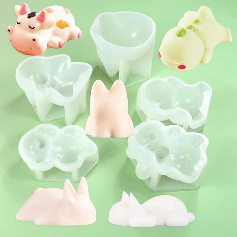 3D Animale Gatto Sigillo Kapibala Stampo In Silicone FAI DA TE Mousse Torta Gelatina Budino Candela Stampo Vassoio di Ghiaccio Sapone Budino Stampo Casa Cucina Strumento