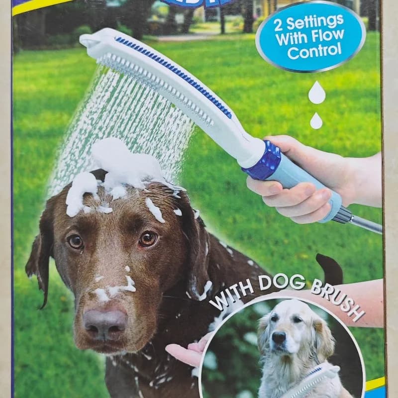 Spazzola Multifunzione per il Bagno degli Animali Domestici, Doccia Massaggiante per Cani/Gatti con Interruttore, Prodotti per la Pulizia e la Toelettatura degli Animali, Regalo